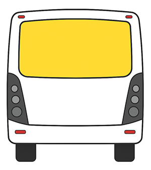 Exemplo de anúncio Busdoor